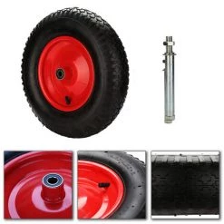 Randaco 480 / 400-8 Roue De Brouette En Pneumatiques Avec Pneumatiques Roue De Secours Avec Axe | Axe Ø 390 Mm Pour Charrettes -chariot de jardin Soldes 2022 56393854 3