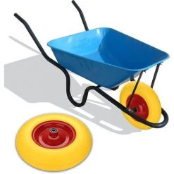 Randaco 480 / 400-8 Roue De Brouette En PU Gonflable Avec Pneumatiques Roue De Secours Avec Axe | Axe Ø 390 Mm Pour Charrettes à Bras -chariot de jardin Soldes 2022 56394792 3