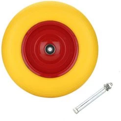 Randaco Roue De Secours, Roue De Diable, Jante En Métal, Caoutchouc Plein 4.80 / 4.00-8 390 Mm