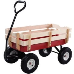 ZHUOXUAN Chariot De Jardinage, Transporteur Pliable Avec Roues Silencieuses Amovibles Pour Jardin, Plage, Camping, Chariot De Rangement 140L, 120KG (marron) -chariot de jardin Soldes 2022 56526639 3