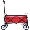 ZHUOXUAN Chariot De Jardin Pliable Chariot De Voyage Shopping ATV (rouge)