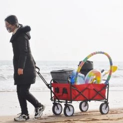 ZHUOXUAN Chariot De Jardin Pliable Chariot De Voyage Shopping ATV (rouge) 9 ZHUOXUAN Chariot De Jardin Pliable Chariot De Voyage Shopping ATV (rouge) -chariot de jardin Soldes 2022 56526641 5