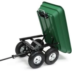 IDMARKET Chariot De Jardin 52L Benne Basculante Remorque à Main Avec Sac 250L -chariot de jardin Soldes 2022 57961272 3