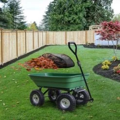 IDMARKET Chariot De Jardin 52L Benne Basculante Remorque à Main Avec Sac 250L -chariot de jardin Soldes 2022 57961272 4