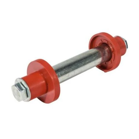 HELIOTRADE Axe En Métal Avec écrou Pour Fixation Des Roues De Brouettes - Flasque De 20 M 1 HELIOTRADE Axe En Métal Avec écrou Pour Fixation Des Roues De Brouettes - Flasque De 20 M