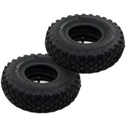 INLIFE 2 Pneus 2 Chambres à Air 3.00-4 260x85 Pour Roue De Diable