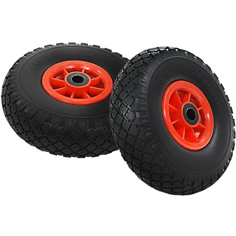 JN.SONGS Lot De 2x Roue De Diable Increvable Brouette PU Solide (3.00-4), 260 X 85 Mm 100 Kg 1 JN.SONGS Lot De 2x Roue De Diable Increvable Brouette PU Solide (3.00-4), 260 X 85 Mm 100 Kg