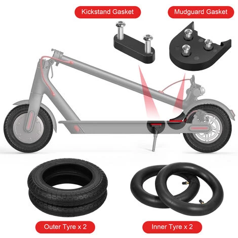 ASUPERMALL 10 X 2,0 Pouces Gonflable Chambre À Air Extérieur Pneu Roue Ensemble Avec Garde-Boue Spacer Kickstand Spacer Remplacement Pour Xiaomi M365 Scooter électrique Accessoires, Rouge 3 ASUPERMALL 10 X 2,0 Pouces Gonflable Chambre À Air Extérieur Pneu Roue Ensemble Avec Garde-Boue Spacer Kickstand Spacer Remplacement Pour Xiaomi M365 Scooter électrique Accessoires, Rouge – Image 3