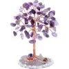 BARES MIini Arbre De Vie Chakra Décoration Feng-Shui Artisanat En Pierre Naturelle Ornement Guérison Arbre Du Bonheur En Agate Géode Arbre Améthyste