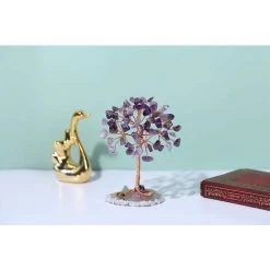BARES MIini Arbre De Vie Chakra Décoration Feng-Shui Artisanat En Pierre Naturelle Ornement Guérison Arbre Du Bonheur En Agate Géode Arbre Améthyste -chariot de jardin Soldes 2022 61022091 4