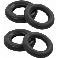 NOVA Chambres De Bureau Et D'air Pour Brouette 4 PC 3,50-8 4pr En Caoutchouc Noir