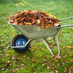 Relaxdays Roue De Brouette Avec Axe 4.80 4.00-8, Pneumatique, Jante En Acier, Charge Maximale : 120 Kg, Noir/bleu -chariot de jardin Soldes 2022 64506675 3