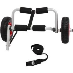 SUPERSELLER Portable Léger Pliable Bateau Kayak Transporteur Canoë Chariot Fourre-tout Chariot Transport Remorque Chariot Roues Amovibles
