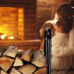 Relaxdays Chariot Pour Bûches En Bois, En Acier, 107,5 X 52 X 58 Cm, Sur 2 Roues Et 2 Roulettes, Capacité De 60 Kg, Noir -chariot de jardin Soldes 2022 65033083 4