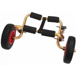LIFCAUSAL Portable Léger Pliable Bateau Kayak Transporteur Canoë Dolly Fourre-Tout Chariot De Transport Remorque Chariot Roues Amovibles (Or) -chariot de jardin Soldes 2022 66304983 5