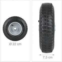 Relaxdays Roue De Brouette 2.50-4 En Lot De 2, Pneumatique, 2PR, Charge Max. 100 kg, Jante Acier, Noir/argenté -chariot de jardin Soldes 2022 68209433 5