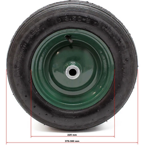WILTEC Set 4 Roues Complètes Brouette 3.50-8 Pneu Jante Gonflage Air Pneumatique 2 WILTEC Set 4 Roues Complètes Brouette 3.50-8 Pneu Jante Gonflage Air Pneumatique – Image 2