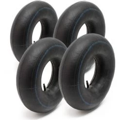 WILTEC Set 4 Chambre Air Brouette 4.00-8 TR13 Valve Pneu Roue Transport Diable Chariot