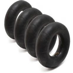 WILTEC Set 4 Chambre Air Petites Roues 3.50-4 TR87 Valve Pneu Brouette Diable E-scooter