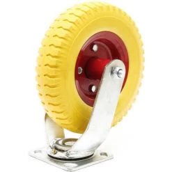 WILTEC Roue En PU Roulette De Transport Roulette Fixe 220x58mm Roulette Pivotante Montage Antirétractionnel -chariot de jardin Soldes 2022 9343279 4